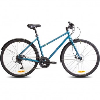 Велосипед MERIDA Crossway Urban 50 TealBlue/SilverBlue/Lime, рама L